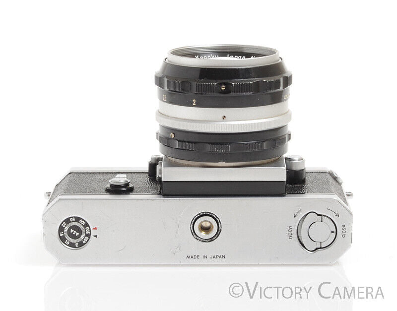 Early 1960/61 64xxx Nikon F w/ 50mm f1.4 Lens, Eye Level Finder -New Seals- [EXC+] - Victory Camera