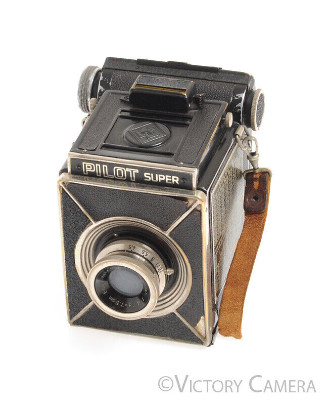 KW Pilot Super 6x6 120 Film Camera w/ Enna-Werk Munchen 7.5cm f4.5 Lens -Cool-