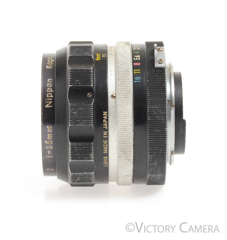 Nikon Nikkor-O 35mm f2 non-AI Manual Focus Lens -Clean-