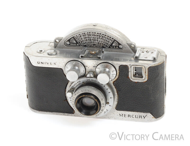 Univex Mercury Rare CC-1500 Chrome 35mm Half-Frame Film Camera w/ Disc Shutter - Victory Camera