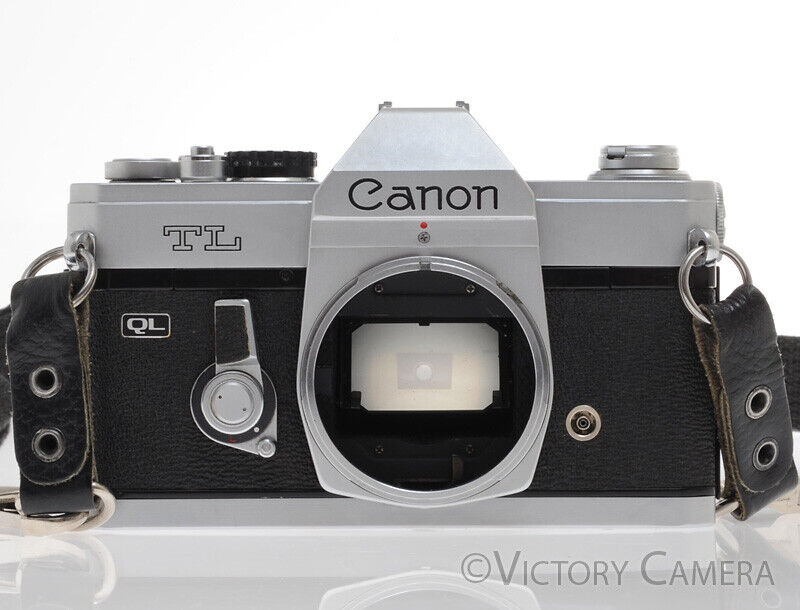 Canon TL QL Chrome 35mm SLR Camera Body -Read, No Meter- - Victory Camera