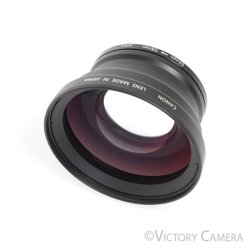 Canon Wide Converter WC-DC58 0.8x for PowerShot G1, G2 &amp; Pro 90  [EXC] - Victory Camera