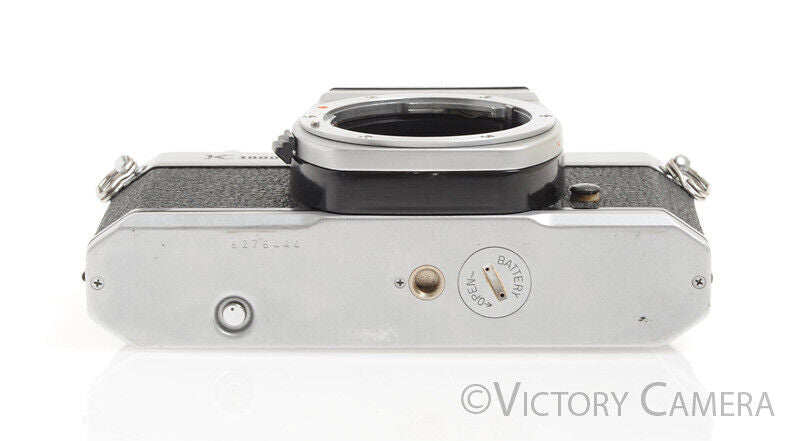 Pentax K1000 Chrome 35mm Film SLR Camera Body -New Seals, No Meter-