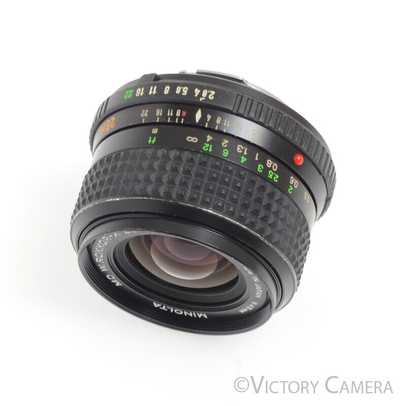 Minolta W.Rokkor-X 28mm f2.8 MD Wide Angle Prime Lens -Clean- - Victory Camera