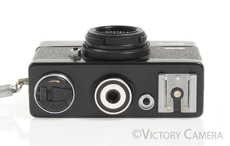 Rollei 35B 35 B Black 35mm Film Camera w/ Triotar 40mm F3.5 Lens -No Meter-