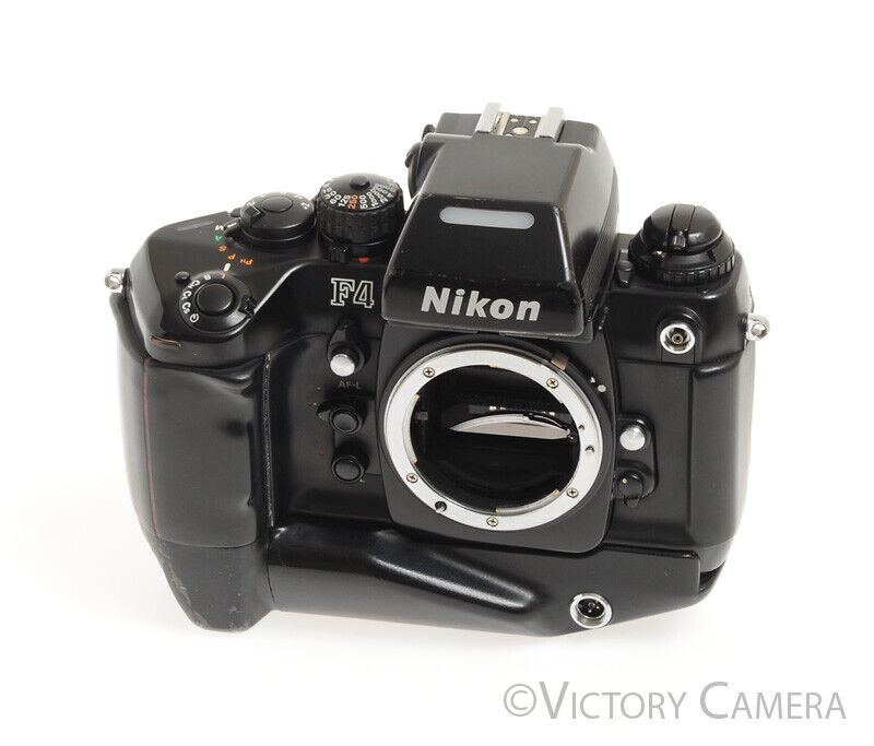 Nikon F4 35mm Pro Film Camera Body w/ MB-21 Battery Grip - Victory Camera