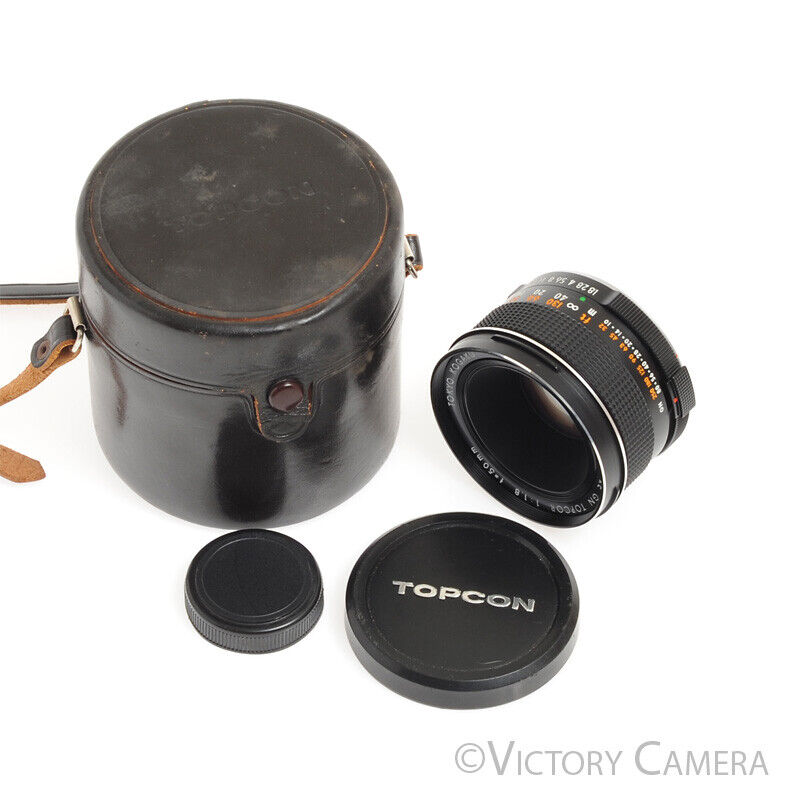 Topcon Topcor 50mm f1.8 RE GN Standard Prime Lens for Super DM -Very Clean- - Victory Camera