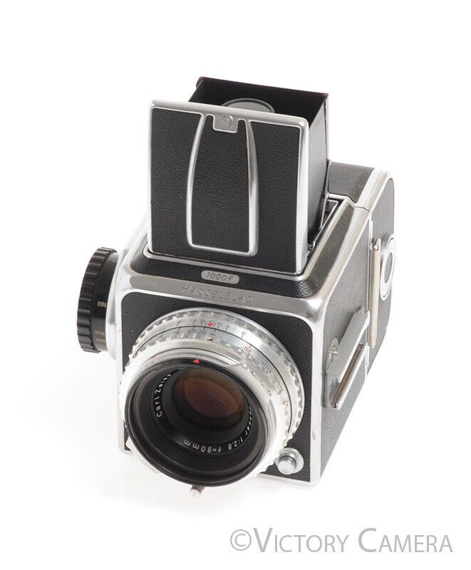 Hasselblad 1000F Early 6x6 Medium Format Camera w/ 80mm f2.8 12 Back -New Seals- - Victory Camera