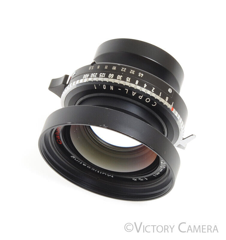 Calumet Caltar-S II 210mm F5.6 MC 4x5 View Camera Lens in Copal 1 Shutter - Victory Camera