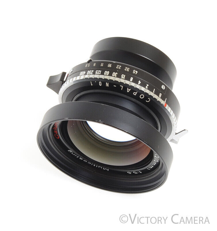 Calumet Caltar-S II 210mm F5.6 MC 4x5 View Camera Lens in Copal 1 Shutter
