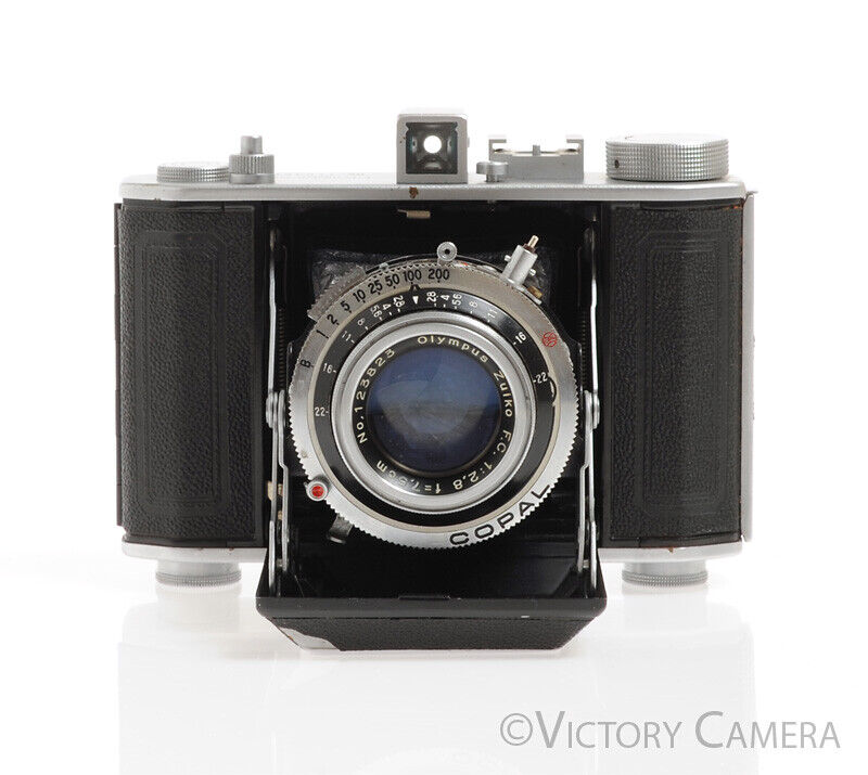 Olympus Six Chrome 6x6 645 Medium Format Folding Camera w/ Zukio 75mm f2.8 Lens - Victory Camera