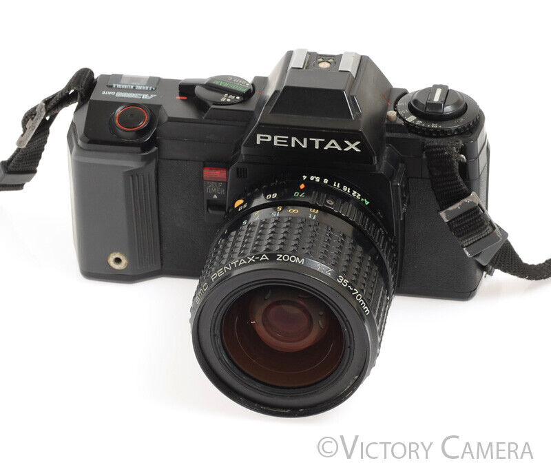 Pentax A3000 Date Black 35mm Camera w/ 35-70mm Zoom Lens - Victory Camera