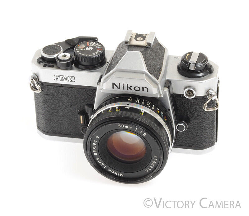 Nikon FM2 35mm Film SLR w/ Nikon Series E 50mm f1.8 Lens -New Seals-