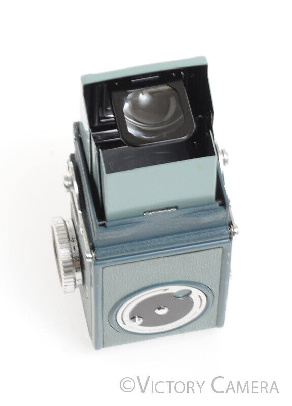 Rare Minolta Miniflex Blue 4x4 TLR Camera w/ Rokkor 60mm f3.5 -Clean in Case- - Victory Camera