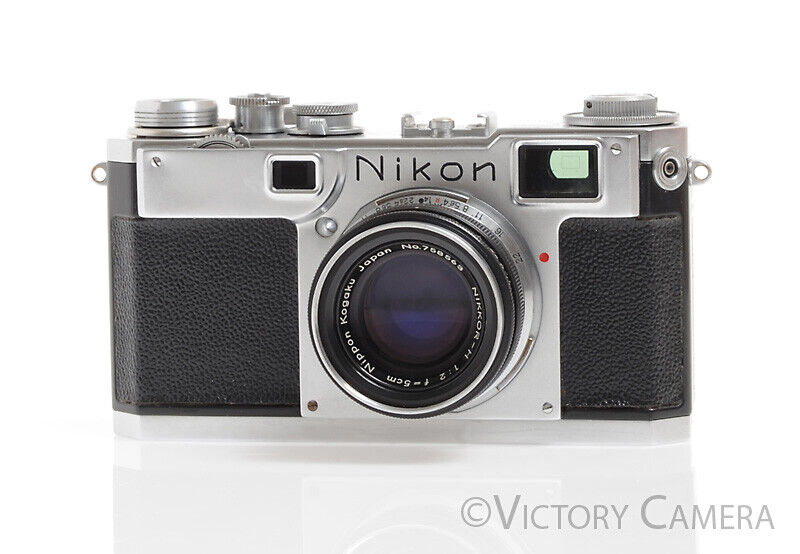 Nikon S2 Chrome 35mm Rangefinder Camera w/ Nikkor-H 5cm F2 Lens -Read- - Victory Camera