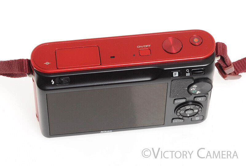 Nikon 1 J1 Red Mirrorless 10.1MP Digital Camera Body -As-Is, Parts or Repair- - Victory Camera