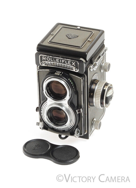 Rollei Rolleiflex T Grey TLR Medium Format Film Camera w/ Zeiss 75mm F3.5 Lens - Victory Camera