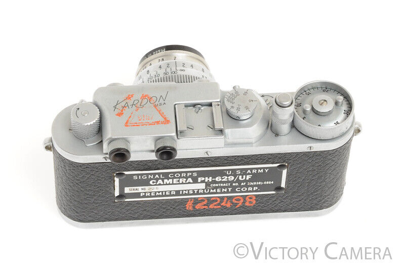 Kardon PH-629/UF Signal Corps US Army Camera w/ Kodak Ektar 47mm f2 Lens -Rare- - Victory Camera