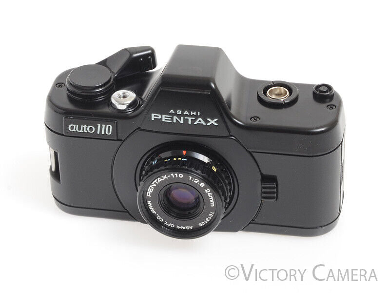 Pentax Asahi Auto 110 SLR Camera w/ Flash, 3 Lenses, &amp; Filters -In Box, Cool-