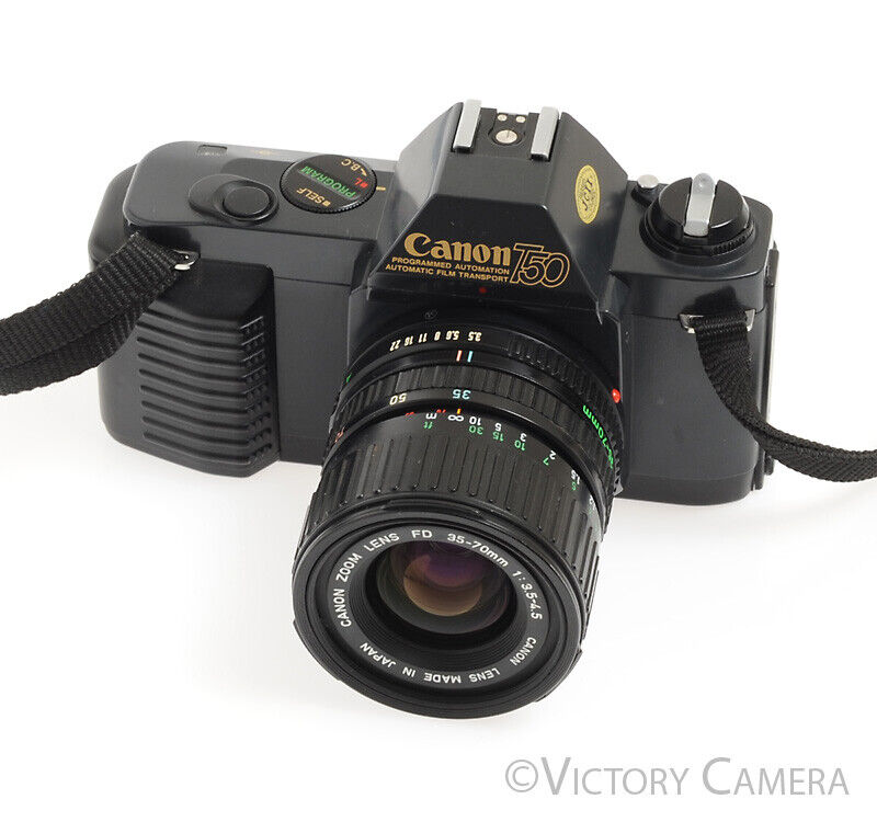 Canon T50 35mm Film SLR Camera w/ 35-70mm F3.5-4.5 Zoom Lens - Victory Camera