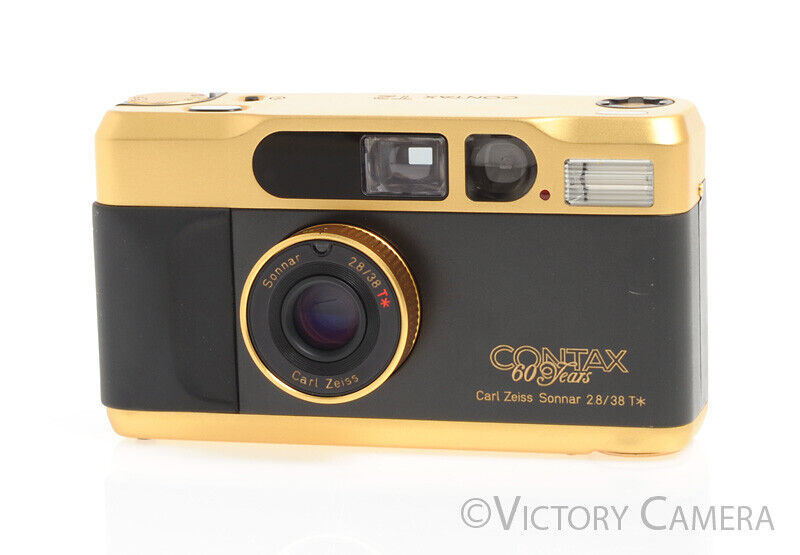 Contax T2 Gold Point-and-Shoot 35mm Camera w/ 38mm f2.8 Lens -Nice in