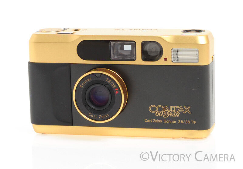 Contax T2 Gold Point-and-Shoot 35mm Camera w/ 38mm f2.8 Lens -Nice in Box- [EXC] - Victory Camera