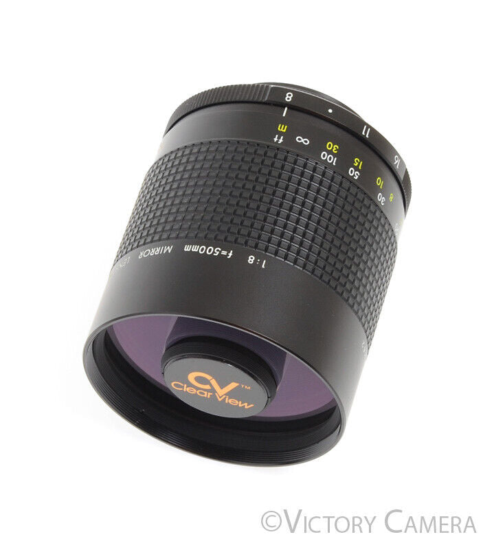ClearView 500mm f8 Multi-Coated Mirror Lens w/ Aperture Ring for M42  [EXC] - Victory Camera