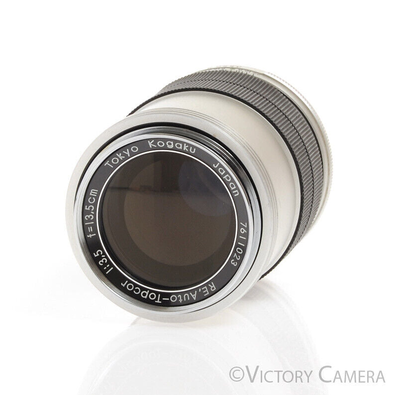 Topcon RE-Auto-Topcor 13.5cm 135mm f3.5 Short Telephoto Lens -Clean Glass- - Victory Camera