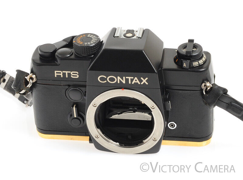 Contax RTS Black SLR Camera w/ Gold &quot;For Demonstration&quot; Bottom Plate -New Seals-