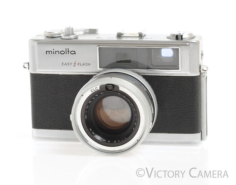 Minolta Hi-Matic 9 Chrome 35mm Rangefinder w/ Rokkor 45mm f1.7 Lens -New Seals-