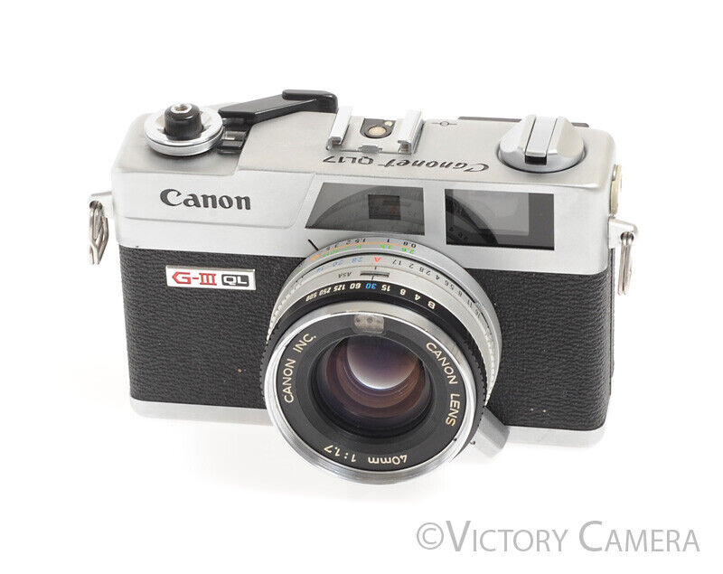 Canonet QL17 QL-17 GIII Rangefinder Camera -Clean, New Seals- - Victory Camera