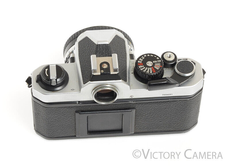 Nikon FM2 Chrome 35mm Film SLR w/ Nikon Series E 50mm f1.8 Lens -New Seals-