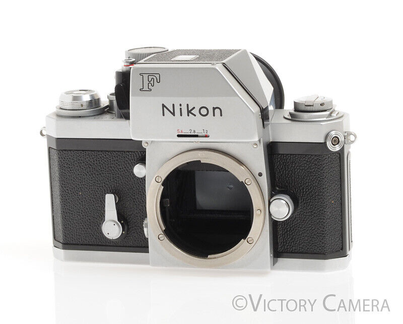 Nikon F Chrome 35mm Camera Body w/ Photomic Prism -Clean, Meter Slightly Off-