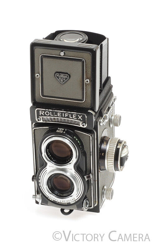 Rollei Rolleiflex T Grey TLR Medium Format Film Camera w/ Zeiss 75mm F3.5 Lens - Victory Camera