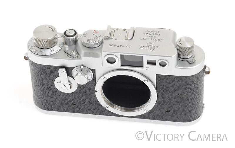 Leica IIIG III G Rangefinder LTM Camera Body -Beauty, New Leather- [EXC-] - Victory Camera