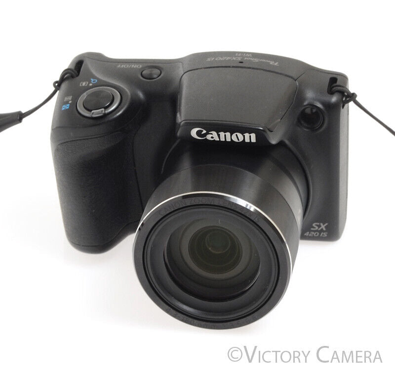 Canon PowerShot SX 420 IS SX420IS Black 20MP Digital Camera - Victory Camera
