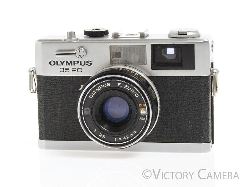 Olympus 35RC 35 RC Chrome 35mm Film Rangefinder Camera w/ 42mm F2.8 Lens