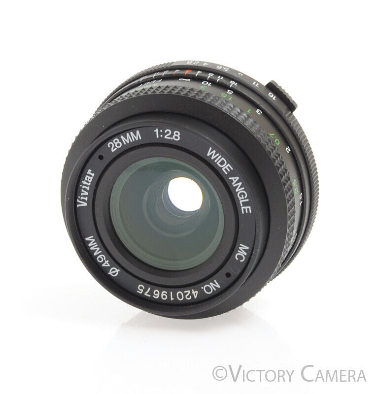 Vivitar 28mm F2.8 MC Wide-Angle Prime Lens for Olympus OM Mount - Victory Camera