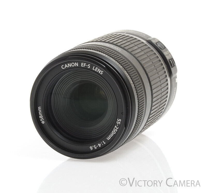 Canon EF-S 55-250mm f4.0-5.6 IS Telephoto Zoom Lens -Clean- - Victory Camera