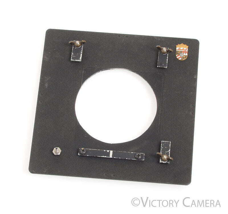Linhof Genuine Flat 16x16cm Lens Board w/ 84mm Hole & Custom Adapter [EXC-] - Victory Camera