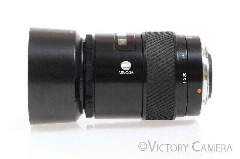 Minolta Maxxum (Sony A) AF 100-200mm f4.5 Tele Zoom Lens -Clean w/ Shade- - Victory Camera