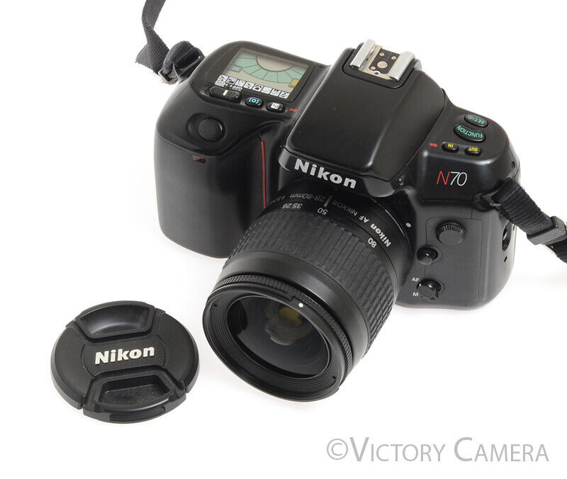 Nikon N70 35mm AF SLR Film Camera w/ Nikkor 28-80mm Zoom Lens -Clean- - Victory Camera