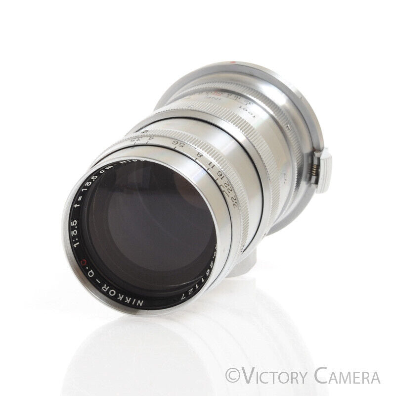 Nikon Nikkor-Q.C 13.5cm 135mm F3.5 S Mount Telephoto Rangefinder Lens -Clean- - Victory Camera