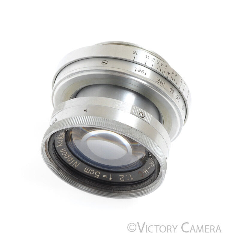 Nikon Nikkor H.C 5cm 50mm f2 LTM Rare Collapsible Screw Mount Lens w/ Bubble [EXC-] - Victory Camera