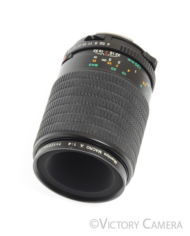 Mamiya 645 120mm F4 M 1:1 Macro A Manual Focus Telephoto Prime Lens -Clean- - Victory Camera