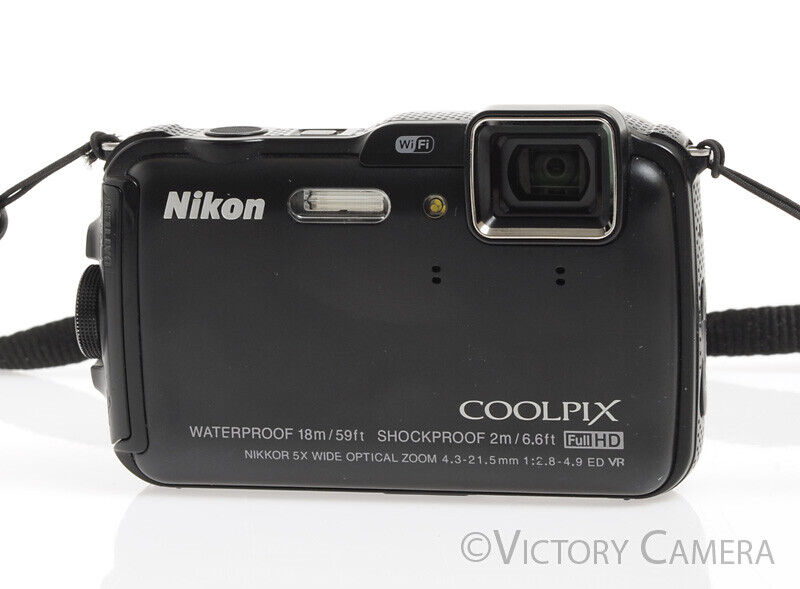 Nikon Coolpix AW120 Black 16.0MP Waterproof / Shockproof Digital Camera -Cool- - Victory Camera