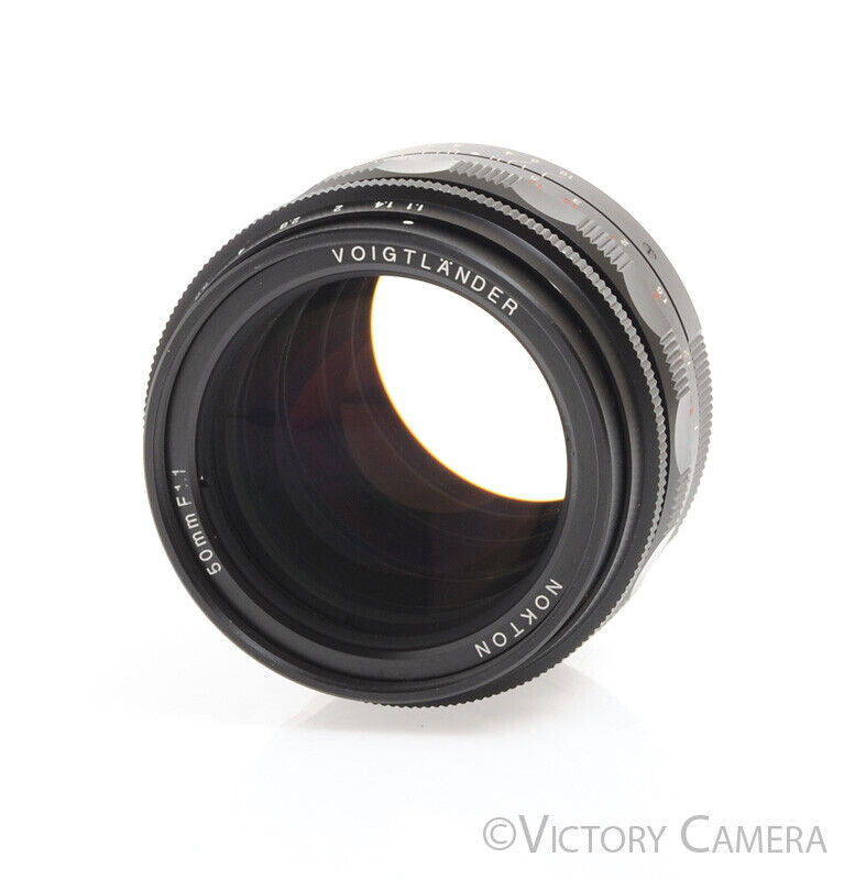 Voigtlander Nokton 50mm F1.1 Leica M Mount Prime Lens -Clean W/ Shade- - Victory Camera