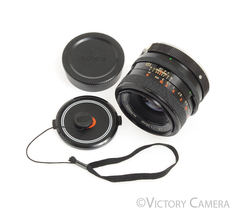 Tamron 28mm f2.8 BBAR Multi Coated Wide Angle Lens for Konica AR Mount - Victory Camera