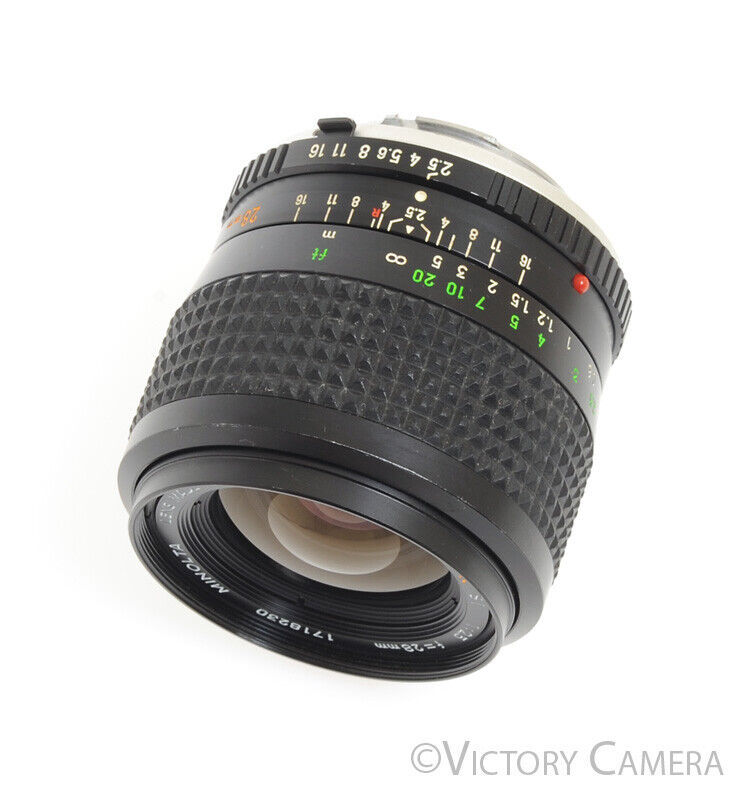 Minolta MC W.Rokkor-X 28mm f2.5 SI Wide Angle Prime Lens -Clean- - Victory Camera