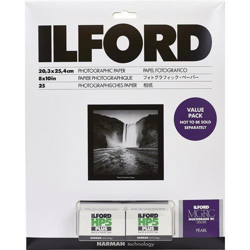 Ilford MULTIGRADE RC Deluxe Paper and HP5 Plus Value Pack (Pearl, 8 x 10&quot;, 25 Sheets) - Victory Camera